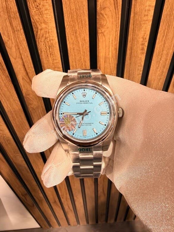 Rolex Oyster Perpetual – Buz Mavisi Kadran | A Kalite İthal Sıfır saat